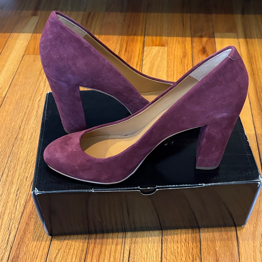 NWT JCrew Suede Pumps in Rich Burgundy